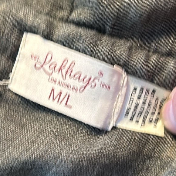 LAKHAY ..BOHO ..COTTON CROPPED ..ZIP UP HOODIE GREEN M/L UNISEX.. - Picture 5 of 13